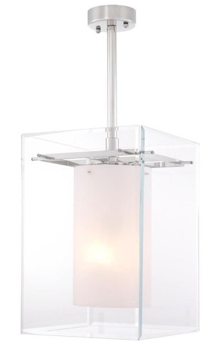 Casa Padrino Luxus Wohnzimmer H�ngeleuchte Silber / Wei� 36 x 36 x H. 50 cm - Luxus M�bel