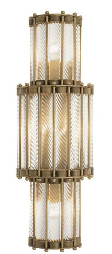 Casa Padrino Luxus Wandleuchte Antik Messingfarben 22,5 x 15 x H. 65 cm - Wohnzimmerlampe