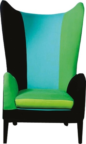 Casa Padrino Luxus Ohrensessel Schwarz / T�rkis / Gr�n 80 x 79 x H. 131 cm - Designer Wohnzimmerm�bel