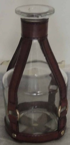 Casa Padrino Luxus Glas Karaffe / Weinkaraffe Cognac Braun  10 x H. 23 cm - Luxus Kollektion