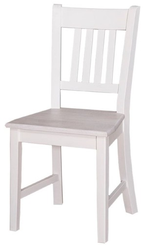 Casa Padrino Landhausstil Esszimmerstuhl Wei� 47 x 39 x H. 92 cm - Massivholz K�chenstuhl im Landhausstil