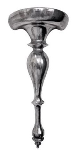 Casa Padrino Jugendstil Aluminium Wandkonsole Silber 34 x 17 x H. 77 cm - Barock & Jugendstil Wanddeko