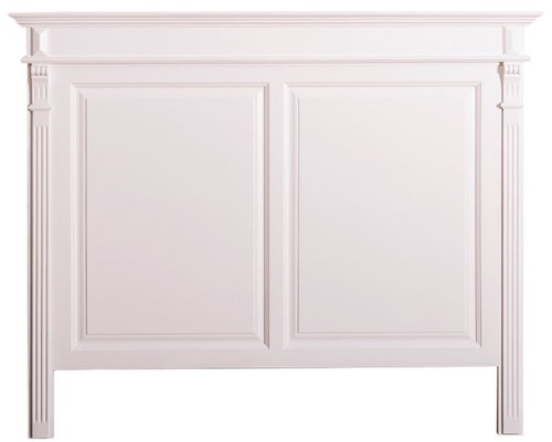 Casa Padrino Landhausstil Massivholz Bett-Kopfteil Wei� 160 x H. 126 cm - Schlafzimmerm�bel im Landhausstil