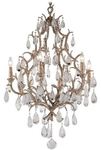 Casa Padrino Luxus Barock Kronleuchter Bronze  71 x H. 110,5 cm - Handgefertigter Schmiedeeisen Kronleuchter mit edlen venezianischem Kristallglas Beh�ngen in Tropfenform