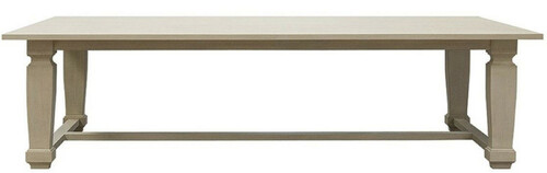 Casa Padrino Luxus Landhausstil Esstisch Hellgrau 280 x 120 x H. 77 cm - Handgefertigter Massivholz K�chentisch - Edle Landhausstil Massivholz Esszimmer M�bel