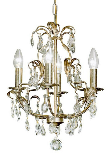 Casa Padrino Luxus Barock Kristall Kronleuchter Silber  35 x H. 45 cm - Barock & Jugendstil Wohnzimmer Kronleuchter