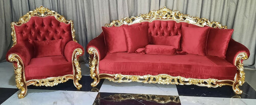 Casa Padrino Luxus Barock Wohnzimmer Set Rot / Braun / Gold - 2 Barock Sofas & 2 Barock Sessel - Luxus Wohnzimmer M�bel im Barockstil - Barock M�bel - Barock Einrichtung - Wohnzimmer Einrichtung