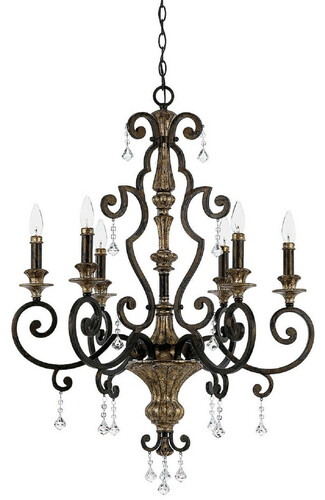 Casa Padrino Barock Kristall Kronleuchter Bronze / Antik Gold  71 x H. 96,5 cm - Prunkvoller Barockstil Kronleuchter - Wohnzimmer & Hotel Kronleuchter - Barock M�bel - Barock Leuchten