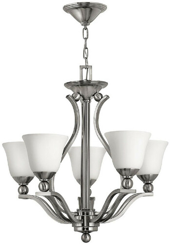 Casa Padrino Luxus Art Deco Kronleuchter Silber / Wei�  61 x H. 62,5 cm - Runder Metall Kronleuchter mit Glas Lampenschirmen - Wohnzimmer Kronleuchter - Art Deco Leuchten - Luxus Leuchten