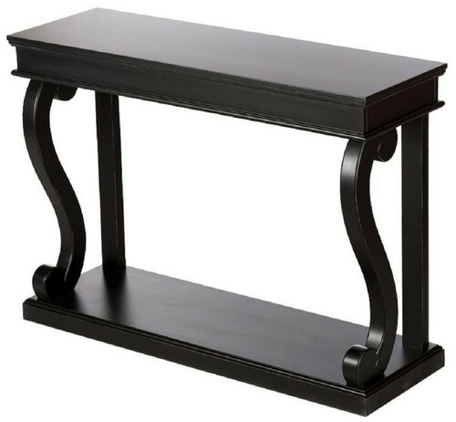 Casa Padrino Barock Konsole Schwarz 145 x 45 x H. 100 cm - Handgefertigter Konsolentisch im Barockstil - Prunkvolle Barockstil Konsole - Barock M�bel - Antik Stil M�bel - Barockstil M�bel