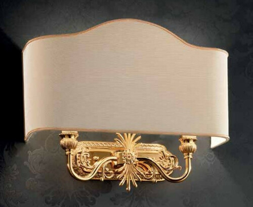 Casa Padrino Luxus Barock Doppel Wandleuchte Gold / Elfenbein 37 x 11 x H. 27 cm - Prunkvolle Wandlampe im Barockstil - Barock Leuchten - Edel & Prunkvoll - Luxus Qualit�t - Made in Italy