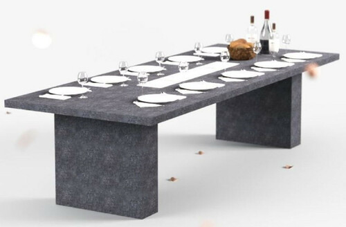 Casa Padrino Luxus Esstisch mit Bioethanol Kamin 300 x 115 x H. 75 cm - Verschiedene Farben - Esszimmertisch - Gartentisch - Esszimmer M�bel - Garten M�bel - Luxus M�bel - Luxus Einrichtung 