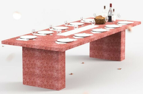 Casa Padrino Luxus Esstisch mit Bioethanol Kamin 300 x 115 x H. 75 cm - Verschiedene Farben - Esszimmertisch - Gartentisch - Esszimmer M�bel - Garten M�bel - Luxus M�bel - Luxus Einrichtung 