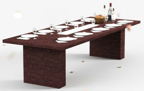 Casa Padrino Luxus Esstisch mit Bioethanol Kamin 300 x 115 x H. 75 cm - Verschiedene Farben - Esszimmertisch - Gartentisch - Esszimmer M�bel - Garten M�bel - Luxus M�bel - Luxus Einrichtung 