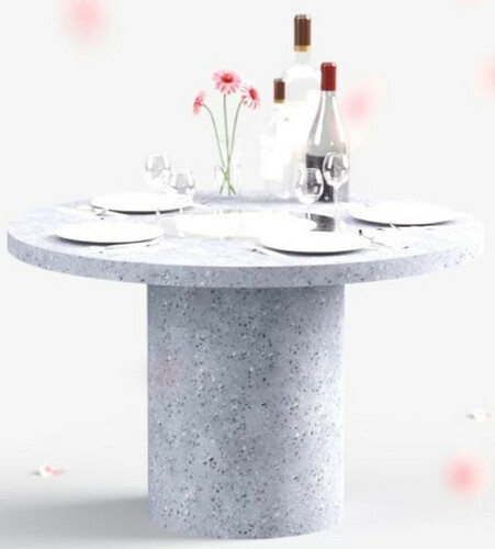 Casa Padrino Luxus Esstisch mit Bioethanol Kamin  120 x H. 75 cm - Verschiedene Farben - Esszimmertisch - Gartentisch - Esszimmer Mbel - Garten Mbel - Luxus Mbel - Luxus Einrichtung