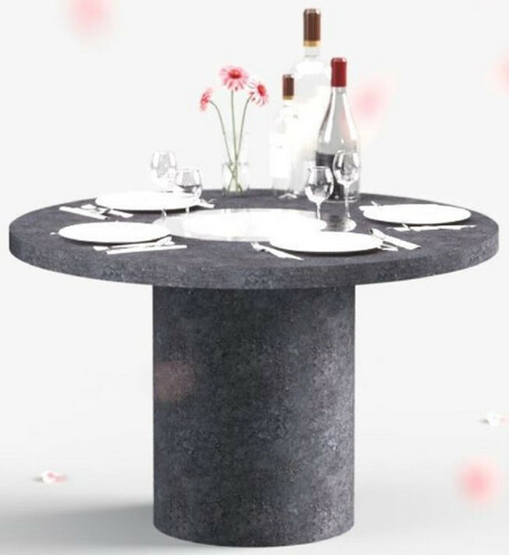 Casa Padrino Luxus Esstisch mit Bioethanol Kamin  120 x H. 75 cm - Verschiedene Farben - Esszimmertisch - Gartentisch - Esszimmer M�bel - Garten M�bel - Luxus M�bel - Luxus Einrichtung 