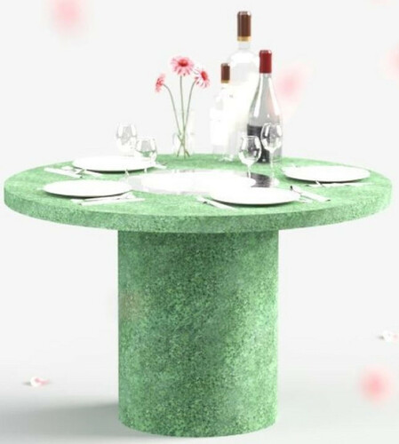 Casa Padrino Luxus Esstisch mit Bioethanol Kamin  120 x H. 75 cm - Verschiedene Farben - Esszimmertisch - Gartentisch - Esszimmer M�bel - Garten M�bel - Luxus M�bel - Luxus Einrichtung 