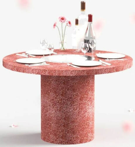 Casa Padrino Luxus Esstisch mit Bioethanol Kamin  120 x H. 75 cm - Verschiedene Farben - Esszimmertisch - Gartentisch - Esszimmer Mbel - Garten Mbel - Luxus Mbel - Luxus Einrichtung 