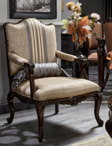 Casa Padrino Luxus Barock Sessel Gold / Silber / Dunkelbraun - Prunkvoller Wohnzimmer Sessel - Barockstil Wohnzimmer M�bel - Luxus M�bel im Barockstil - Barock Einrichtung - Edel & Prunkvoll