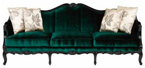 Casa Padrino Luxus Barock Sofa Gr�n / Schwarz - Prunkvolles Wohnzimmer Sofa - Barockstil Wohnzimmer M�bel - Luxus M�bel im Barockstil - Barock Einrichtung - Edel & Prunkvoll