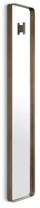 Casa Padrino Luxus Wandspiegel Bronze 30 x 5 x H. 160 cm - Rechteckiger Spiegel mit Kleiderhaken - Wohnzimmer Spiegel - Schlafzimmer Spiegel - Garderoben Spiegel - Luxus M�bel - Luxus Interior