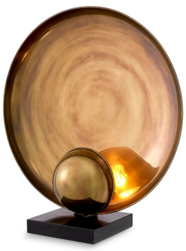 Casa Padrino Luxus Tischleuchte Vintage Messing / Schwarz 46 x 17,5 x H. 50,5 cm - Schreibtischleuchte mit Granitsockel - Luxus Tischleuchten - Luxus Leuchten - Luxus M�bel - Luxus Interior