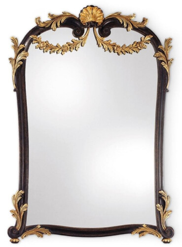 Casa Padrino Luxus Barock Spiegel Antik Schwarz / Gold - Handgefertigter italienischer Barockstil Wandspiegel - Luxus M�bel im Barockstil - Luxus Qualit�t - Made in Italy