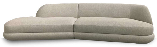 Casa Padrino Luxus Sofa Grau 172 x 100 x H. 82 cm - Gebogenes Wohnzimmer Sofa - Hotel Sofa - Wohnzimmer M�bel - Hotel M�bel - Luxus M�bel - Luxus Einrichtung - Wohnzimmer Einrichtung
