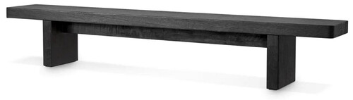 Casa Padrino Luxus Couchtisch Schwarz 240 x 35 x H. 41 cm - Riesiger Massivholz Wohnzimmertisch - Wohnzimmer M�bel - Hotel M�bel - Luxus M�bel - Luxus Einrichtung