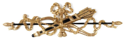 Casa Padrino Luxus Barock Wandornament Gold / Schwarz - Prunkvolles Massivholz Wanddeko Ornament im Barockstil - Barock Wanddeko - Barock M�bel - Luxus Qualit�t - Made in Italy