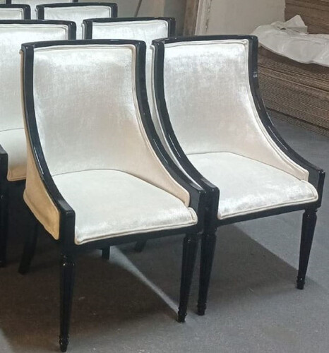 Casa Padrino Luxus Barock Esszimmer Stuhl 6er Set Gold / Schwarz - Handgefertigte Barockstil K�chen St�hle - Prunkvolle Luxus Esszimmer M�bel im Barockstil - Barock Esszimmer M�bel