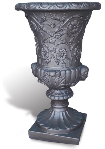 Casa Padrino Luxus Barock Blumentopf Schwarz  40 x H. 60 cm - Made in Italy