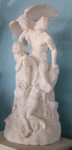 Casa Padrino Luxus Jugendstil Marmor Deko Skulptur Wei� H. 120 cm