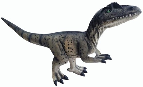 Casa Padrino XXL Garten Deko Skulptur Dinosaurier Grau / Schwarz 215 cm