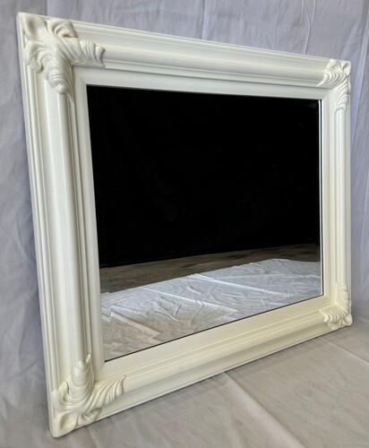 Casa Padrino Barock Spiegel Wei� 80 x H. 70 cm - Barock M�bel