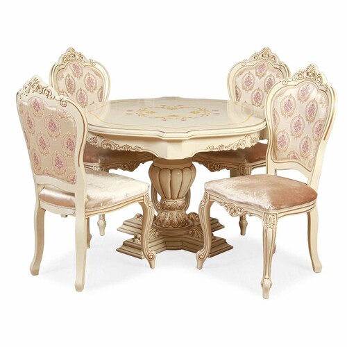 Casa Padrino Luxus Barock Esszimmer Set Creme / Braun - Barock M�bel