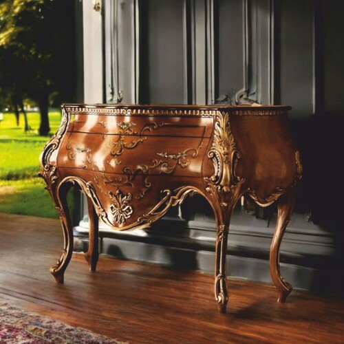 Casa Padrino Luxus Barock Kommode Braun / Gold 155 cm - Made in Italy