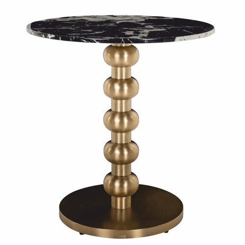 Casa Padrino Luxus Bistrotisch Schwarz / Gold H. 76 cm - Luxus Bar M�bel