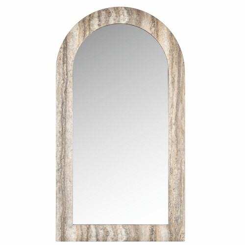 Casa Padrino Luxus Naturstein Spiegel Grau H. 100 cm - Luxus Naturstein M�bel