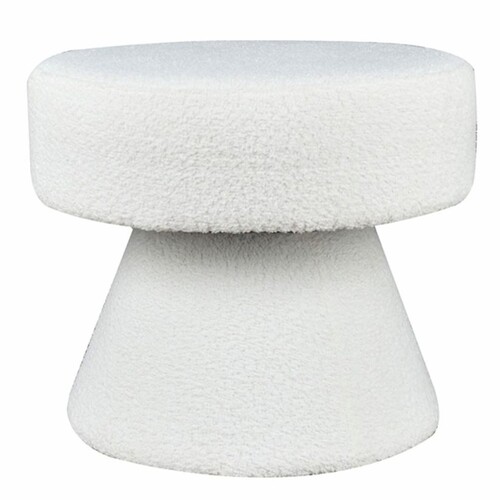 Casa Padrino Hocker Wei�  52 x H. 46 cm - Runder Wohnzimmer Sitzhocker