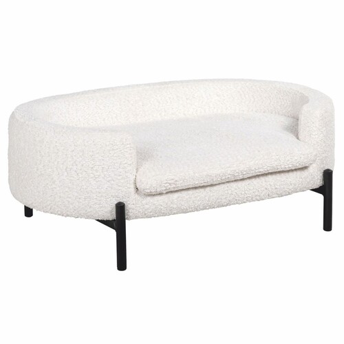 Casa Padrino Luxus Hundebett Wei� / Schwarz 84 cm - Luxus Hundem�bel