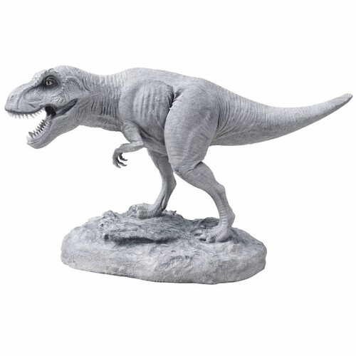 Casa Padrino XXL Deko Skulptur Dinosaurier T Rex Hellgrau 450 cm - Lebensgro�e Garten Figur