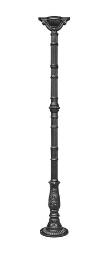 Casa Padrino Gusseisen S�ule Schwarz H. 184 cm - Prunkvolle Gartens�ule mit Kapitell - Garten & Terrassen Deko