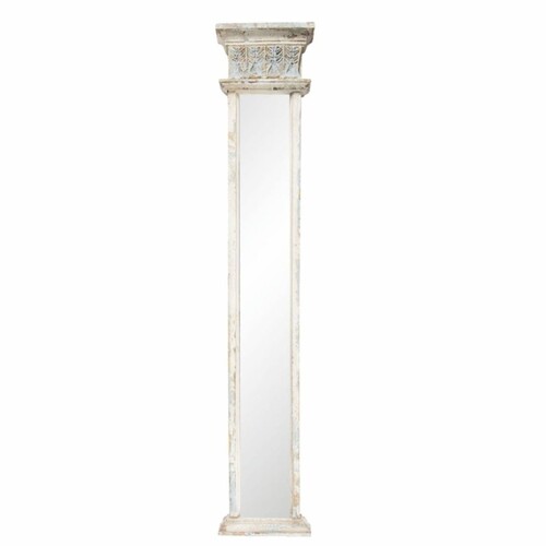 Casa Padrino Barock Spiegel Antik Wei� H. 145 cm - Wandspiegel - Ganzk�rperspiegel - Barock M�bel