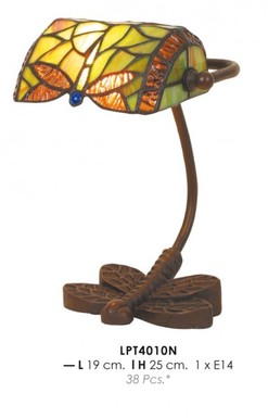 Casa Padrino Tiffany Tischleuchte  19 x H. 25 cm - Tiffany Schreibtischleuchte