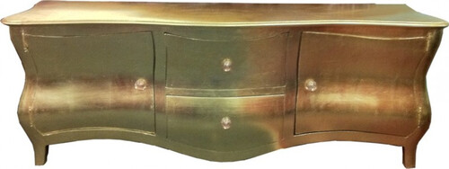 Lange Barock Kommode / Fernsehschrank / Sideboard Gold 170cm