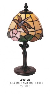 Casa Padrino Tiffany Tischleuchte  15 x H. 33 cm - Tiffany Schreibtischleuchte