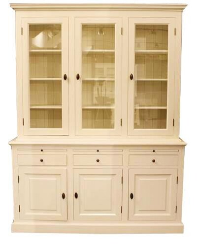 Gro�er Shabby Chic Landhaus Stil Schrank mit 4 T�ren und 3 Schubladen - Buffetschrank - Schrank Esszimmer