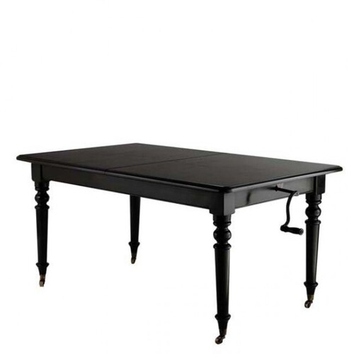 Casa Padrino luxus Antik Stil Esstisch Spindel Schwarz Ausziehbar  162 - 245 x 100 x H.77 cm aus dem Hause Casa Padrino