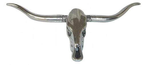 Casa Padrino Designer Geweih Aluminium B�ffel Stier Alu Dekoration Wandgeweih Wandfigur Wanddekoration